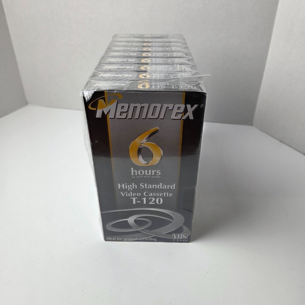 9 Memorex HS Video Cassettes 120 High Standard Tape VHS Tape-NOS